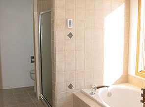 Tile from floor to ceiling, complete bathroom remodel